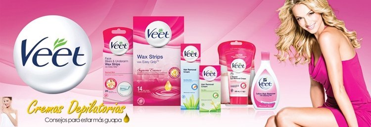 Productos de cremas depilatorias Veet